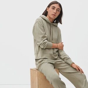 Everlane The Lightweight French Terry Hoodie Neutral Minimalist Organic Cotton